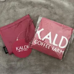 KALDI コットンエコバッグ オリジナルエコバッグ スモーキーピンク