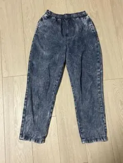 GU ダークブルー イージーパンツ