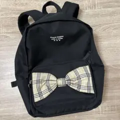 【美品】リボン付きブラックリュック