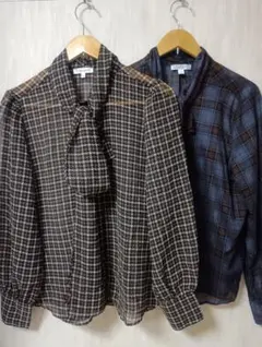 NARA CAMICIE ボウタイブラウス 2着 サイズIV 3L 15号