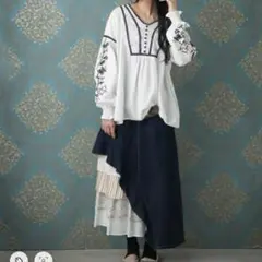 【新品未使用】so.mari アシンメトリーデニムロングスカート