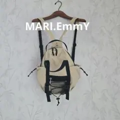 MARI.EmmY ミニリュックベージュ ブラック アウトドア しまむら2wayのサムネイル