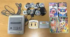 Nintendo Super Famicom本体 コントローラー4個ソフト5本付