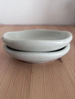 貫入入り青磁　小皿　豆皿　2枚セット