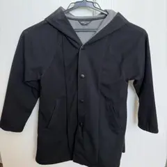 COMME CA ISM ブラックジャケット フード付き