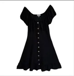 derek heart ブラック ミニワンピース M オフショルダー