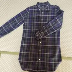 Gymphlex 長袖シャツ サイズ12 パープル系チェック