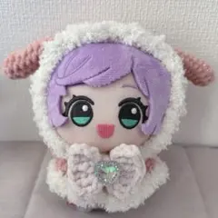 ぬい服　フード付きポンチョ　うさぎ　うさ耳　垂れ耳　ピンク　桃色　ちびぐるみ