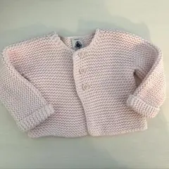 プチバトー　ピンク ニットカーディガン　3M