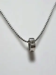 シルバー ボールチェーンネックレス チャーム付きsilver 925 新品未使用