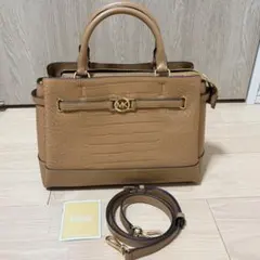 新品同様 マイケルコース ショルダーバッグ ハンドバッグ REED キャメル