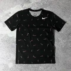 ナイキ DRY-FIT Tシャツ Sサイズ 総柄 スウッシュ トレーニングウェアのサムネイル