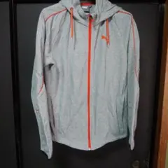 PUMA フード付きジャケット M グレー/オレンジ