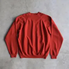 80s Hanes ヘインズ ブランクスウェット 赤 レッド ラグラン 未使用