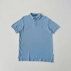 レア　90s USA製　ラルフローレン　ポロシャツ　ワンポイント　刺繍ロゴ