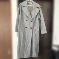 ZARA グレー ダブルブレスト ロングコート XS