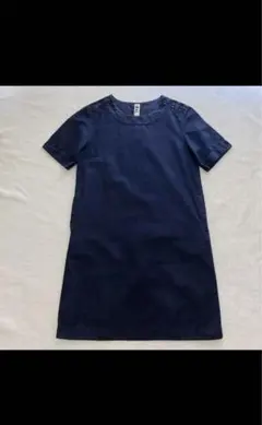 値下げ　美品　ＭＨＬ　マーガレットハウエル　ワンピース　１　ネイビー