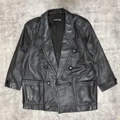本革 80s BRUGEヴィンテージ ダブルレザージャケット カウレザー M