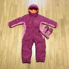 モンベル スノーウェア 2点セット（子供用）ジャンプスーツ・ミトン