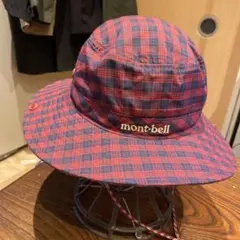 mont-bell チェック柄 アウトドアハット Sサイズ