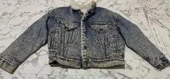 80s★LEVI'S ボア付きデニムジャケットUSA製レディースMサイズ
