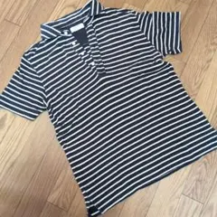 BACK NUMBER ボーダー ポロシャツ ネイビー Sサイズのサムネイル