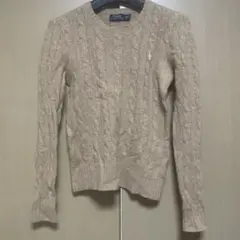 値下げPolo Ralph Lauren ケーブルニットセーター XS ベージュ