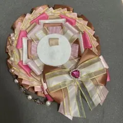 ピンク✖️茶色　ロゼット
