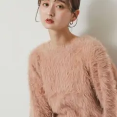 SENSE OF PLACE クルーネックフェザーセーター