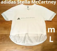 アディダスバイステラマッカートニー　 ホワイト Tシャツ M　メッシュ　白