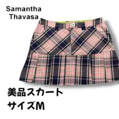 Samantha Thavasa サマンサタバサ ピンクチェック柄スカート Mのサムネイル