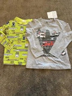 長袖カットソー 2枚セット　車　電車　110 120