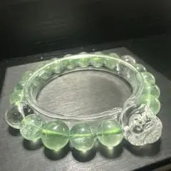 グリーンフローライト　水晶　ダルマ　天然石　パワーストーン