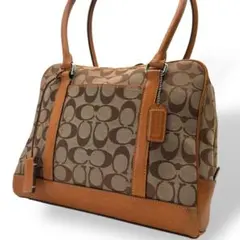 COACH コーチ トートバッグ キャンバス レザー 6097 ベージュ 肩掛け