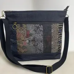 ◇ショルダーバッグ◇ 縦25×横31×マチ7!! 正絹本場大島紬パッチワークe