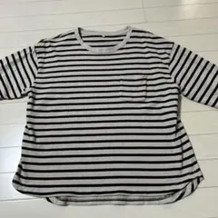 レディーストップス　カットソー　ボーダー　長袖