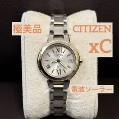 極美品 シチズン クロスシー xC 電波ソーラー ピンク レディース
