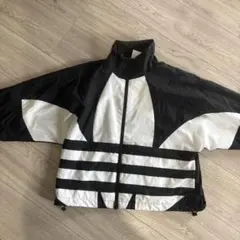 美品】アディダスオリジナルス トレフォイル ビックロゴナイロン