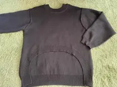 【SLY】ブラックニットセーター 長袖 ユニーク裾