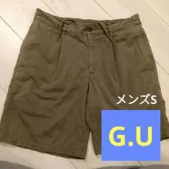 G.U. メンズ ショートパンツ オリーブ色Sサイズ