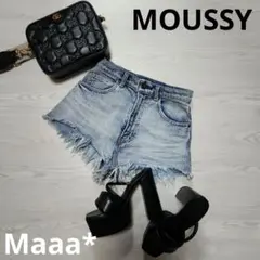 MOUSSY　フリンジ　デニムショートパンツ