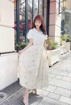 ミシェルマカロン♡花柄ロングスカート フリーサイズ