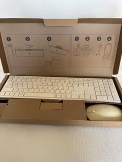 HP製のホワイトの無線キーボードとマウスのセット