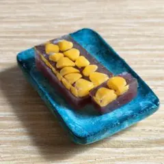 ミニチュアフード　スイーツ　和菓子　秋の栗羊羹　ドールハウス　シルバニア　人形