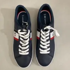 【新品未使用】ラコステ LACOSTE スニーカー 合皮レザー トリコロール