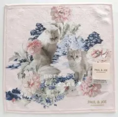 ポール&ジョー　ハンカチ　ジプシー　ヌネット　ピンク　ネコ　猫　スマホ拭　母の日