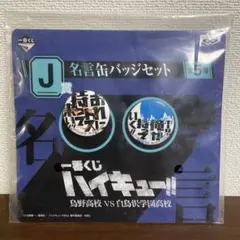 ハイキュー!! 日向　影山　烏野高校 VS 白鳥沢学園高校　J賞 名言缶バッチ