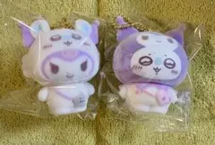 ちいかわ サンリオ フロッキーマスコットチャーム モモンガ & クロミ 2個