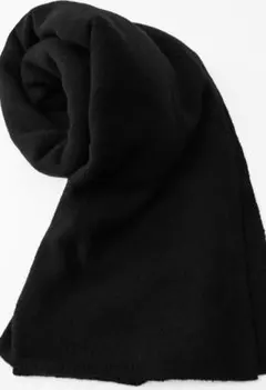 ZARA 細番手 ニット マフラー ブラック
