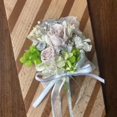 ハンドメイド　ブリザードフラワー　コサージュ013 くすみカラー　卒業卒園